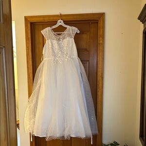 Elegant White Kids Formal Dress